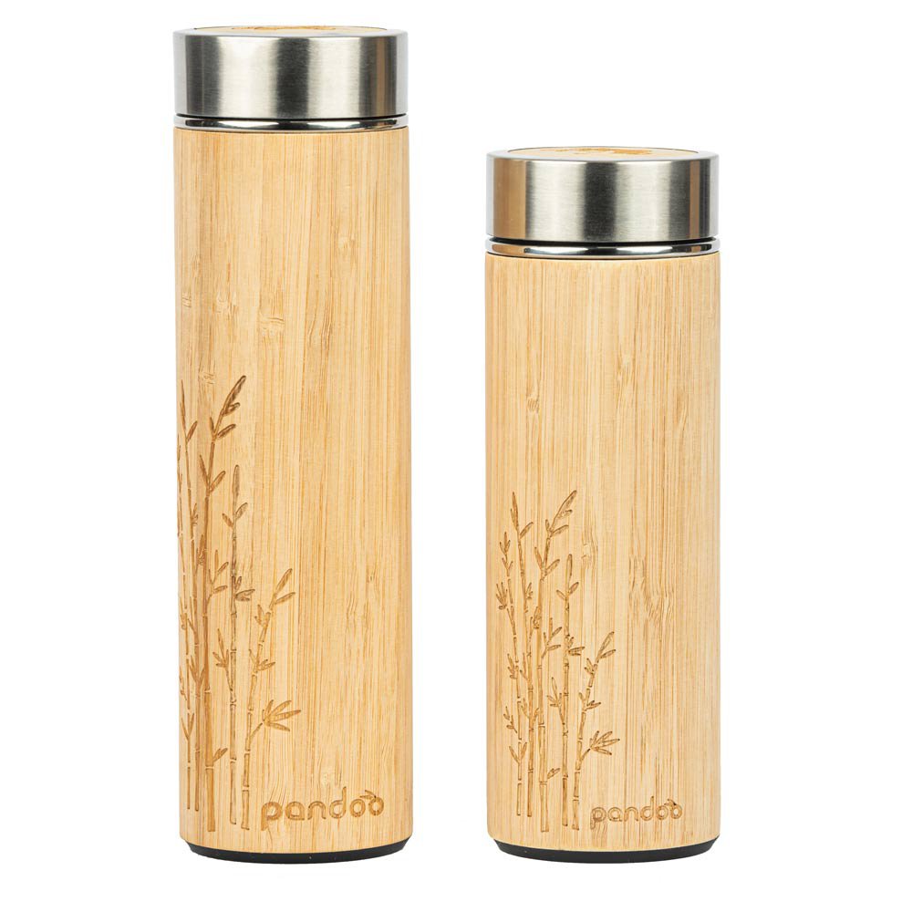Mug isotherme en bambou | y compris passoire à thé | 2 tailles