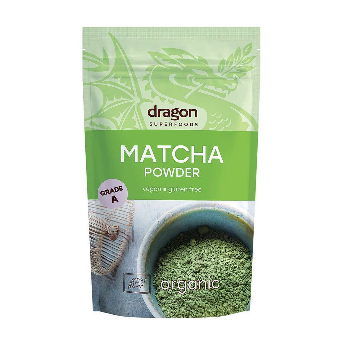 MATCHA, pourdre Grade A, bio, Dragon Superfoods, 100g