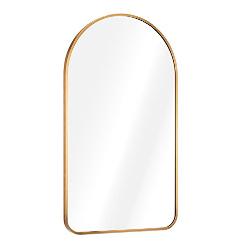 Miroir avec Cadre en Arc Doré - 45 x 80 cm