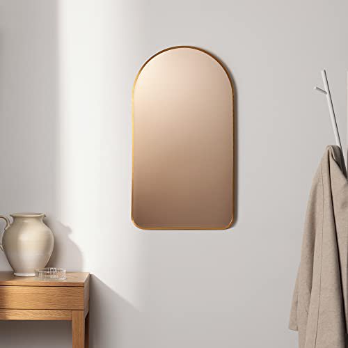 Miroir avec Cadre en Arc Doré - 45 x 80 cm