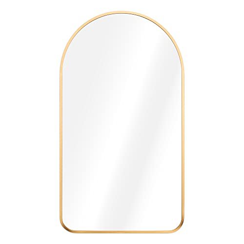 Miroir avec Cadre en Arc Doré - 45 x 80 cm