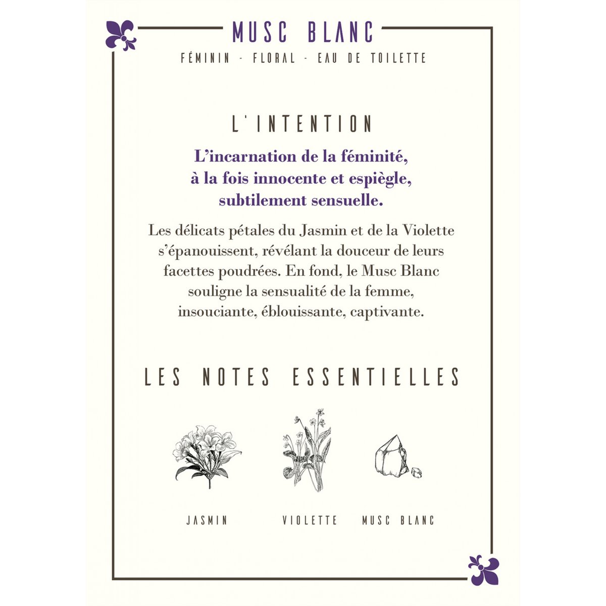Musc blanc Eau de Toilette 50ml