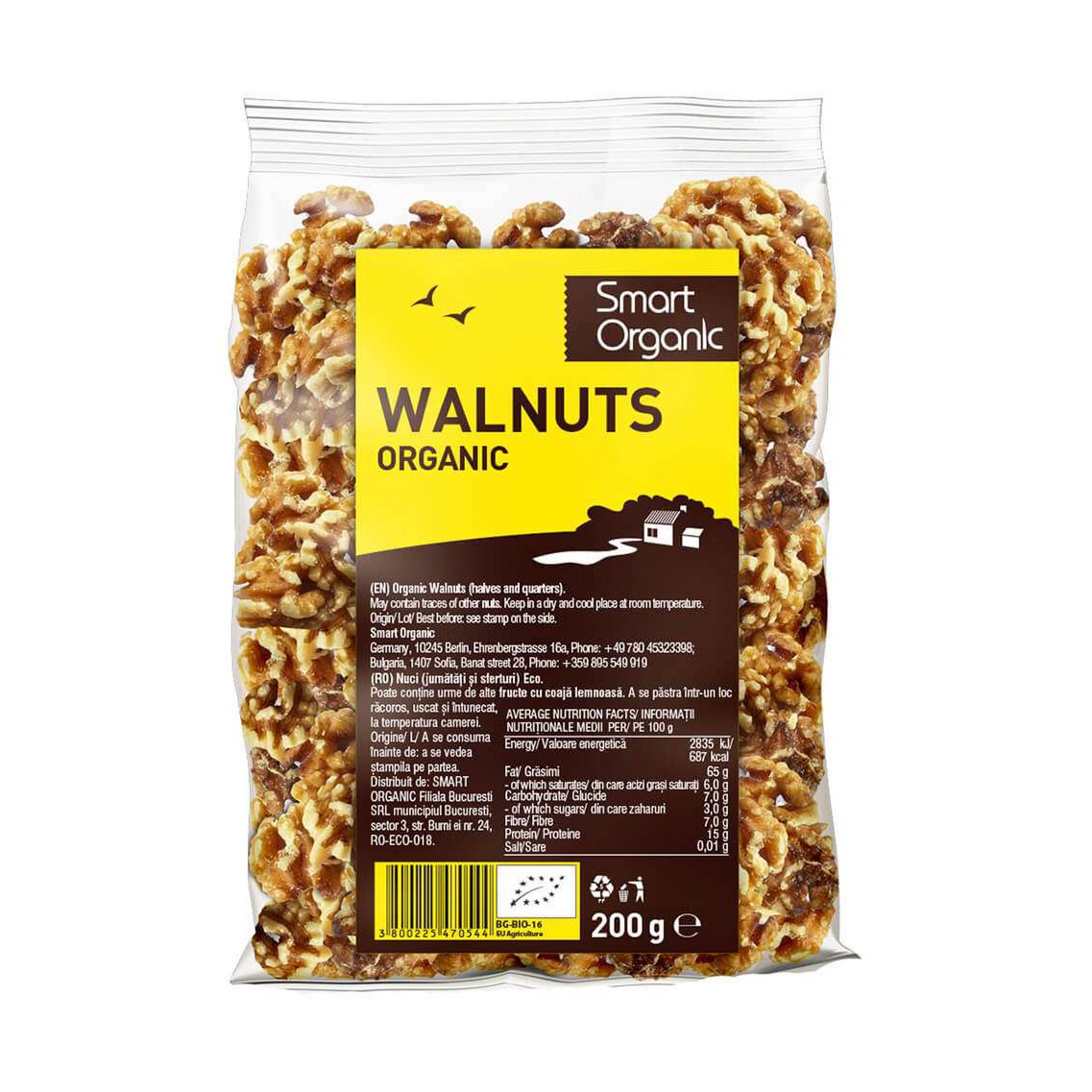 Noix bio, Smart Organic, 200g