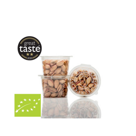 Pistaches BIO en boîte sans plastique 50gr.