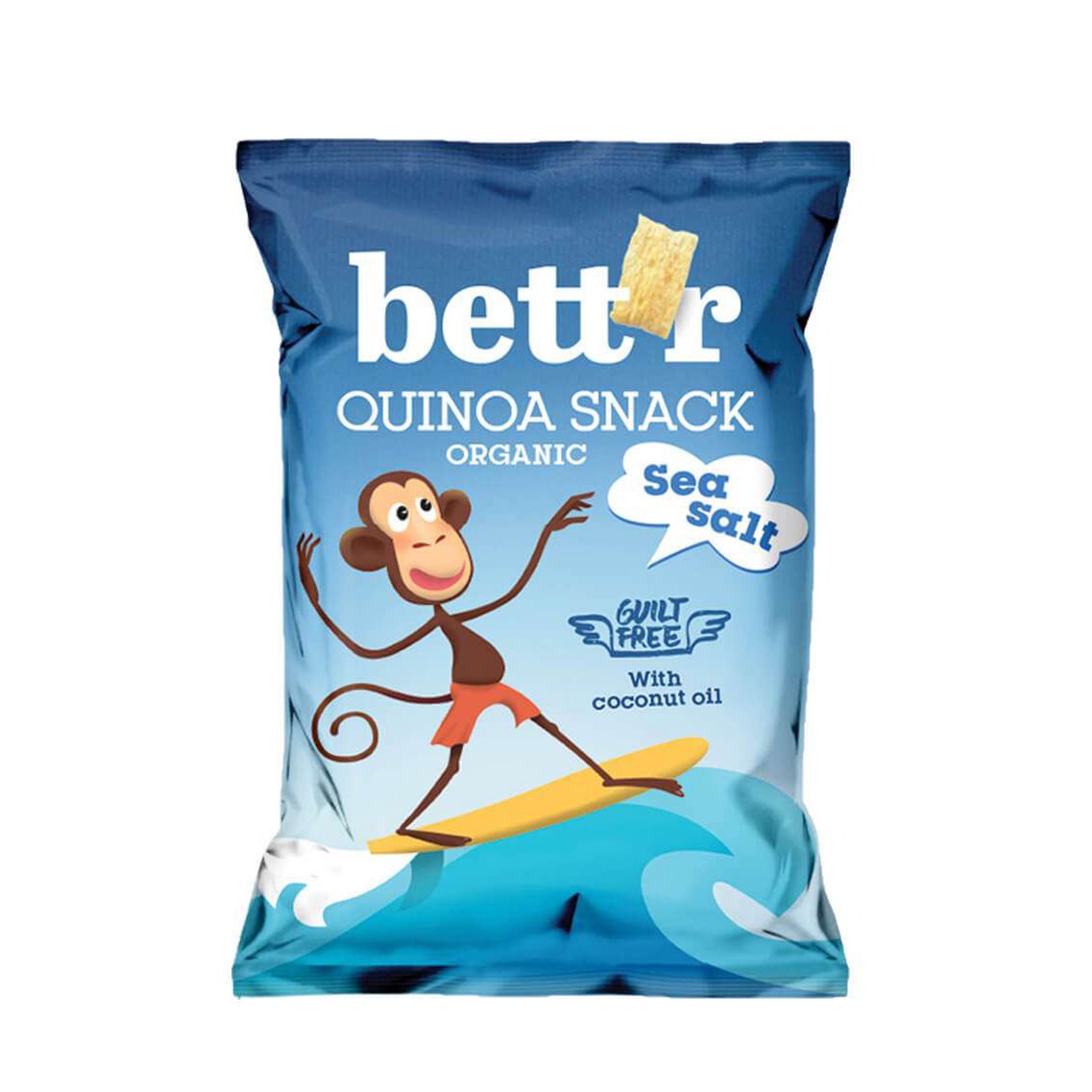 Quinoa Snacks Sea Salt, organic, Bett'r, 50g