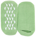 Chaussettes Vertes SPA Hydratantes - Gel aux Huiles de Jojoba et d’Olive, Vitamine E et Lavande - Contre les Pieds Secs et Craquelés, Redonne Douceur et Souplesse aux Pieds
