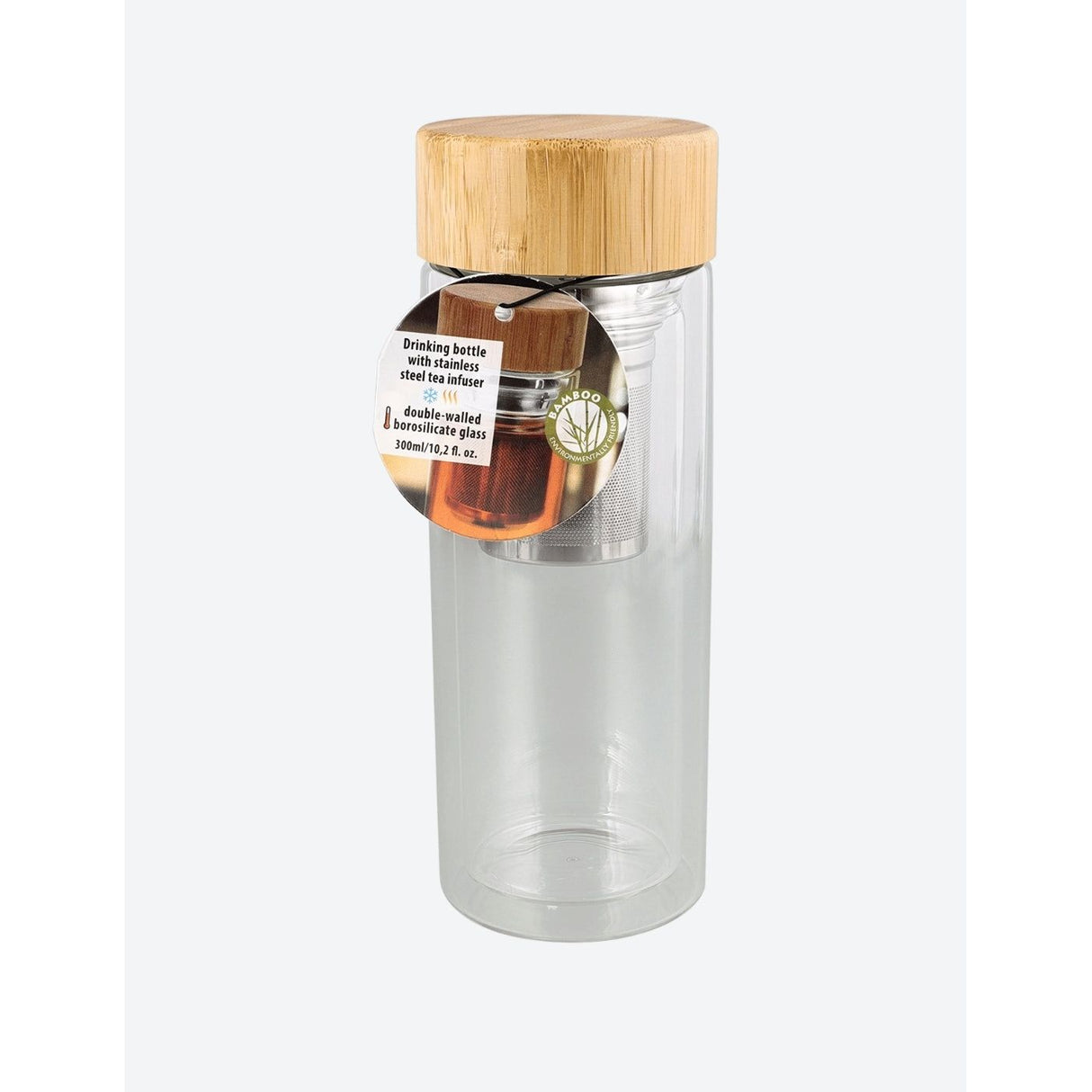 Contenant en verre avec infuseur pour thé