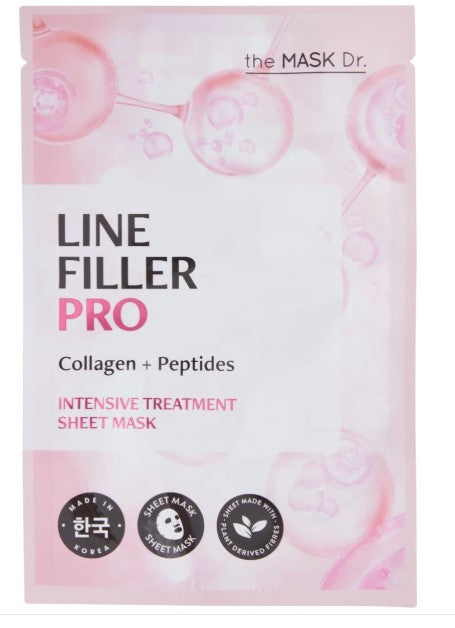Le MASQUE Dr. - masque visage - collagène - peptides - masque en feuille - line filler pro - collagène et peptide - masque de fibres végétales - effet lifting