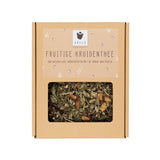 Tisane fruitée à base d'ingrédients naturels au goût de pêche