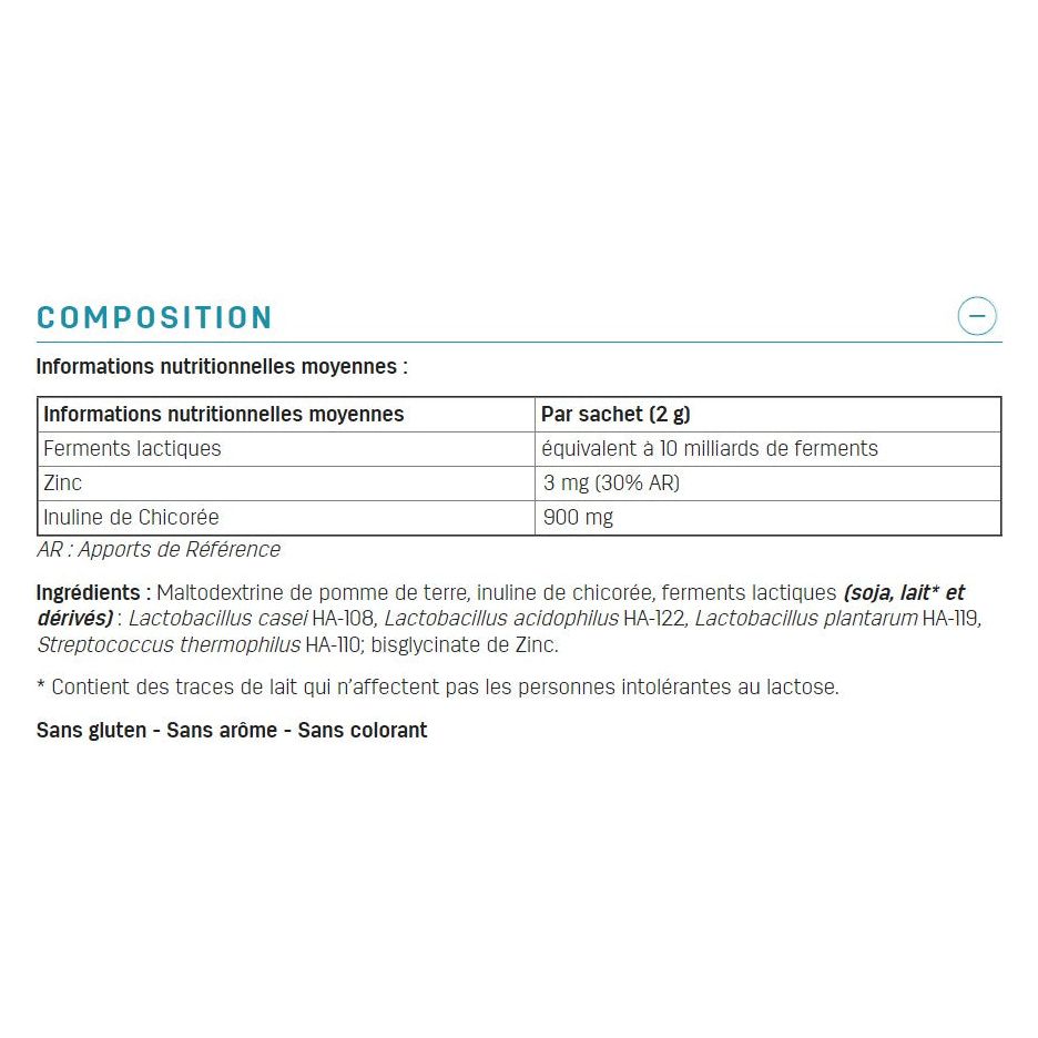 Probiotiques - 10M Rééquilibre la flore intestinale - Dès 6 mois