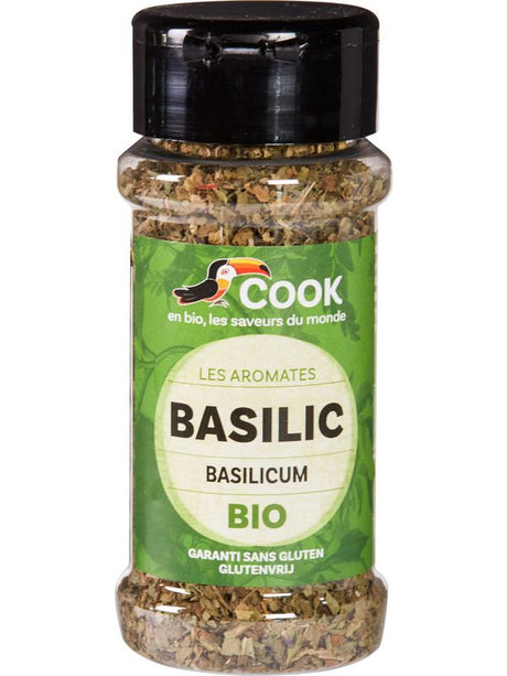 Basilic bio en feuilles Cook 15 g en flacon recyclable