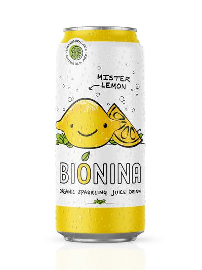 Bionina Mister Lemon 330 ml limonade biologique pétillante au jus de citron
