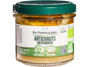 Tapenade d'artichauts bio 100 g en bocal en verre