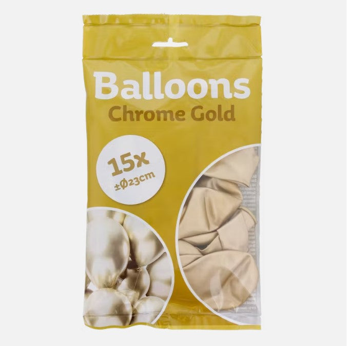 Pack de 15 ballons chromés