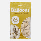 Pack de 15 ballons chromés