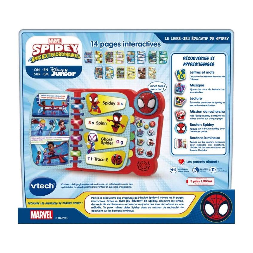 livre-éducatif de Spidey,  3 à 7 ans - Version FR