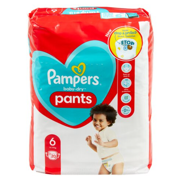 PAMPERS Baby-Dry couche culottes 6 [20 pcs]
