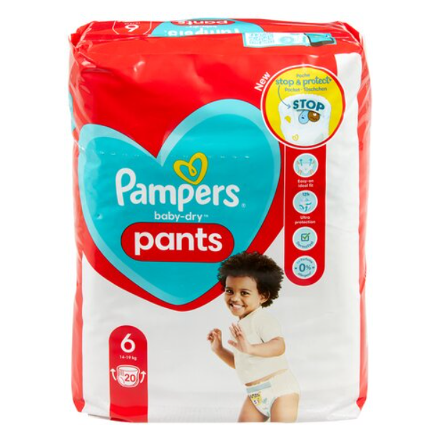 PAMPERS Baby-Dry couche culottes 6 [20 pcs]