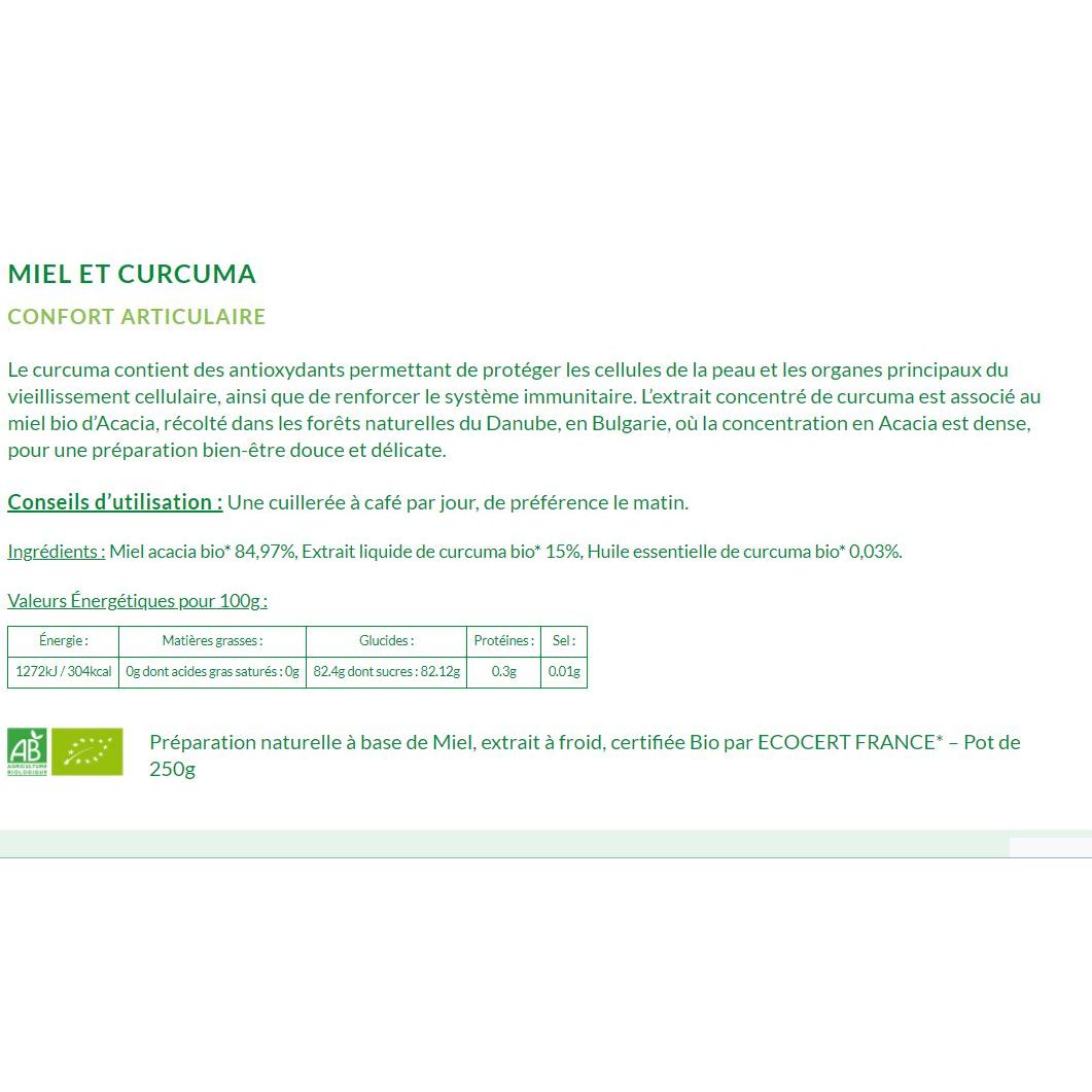 Miel et curcuma