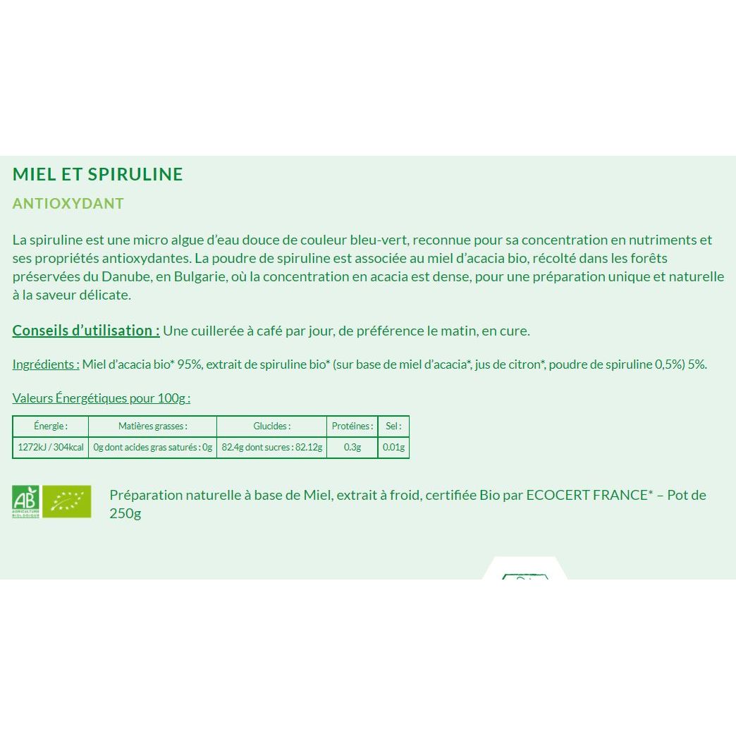 Miel et spiruline [ ANTIOXYDANT ]